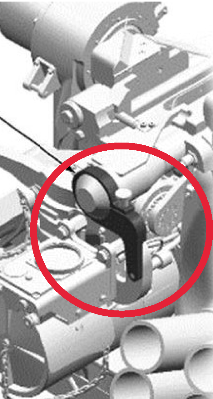 Remove "pork chop" before powering on RWS Remove "pork chop" before powering on RWS